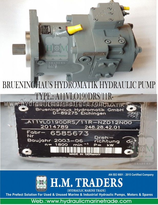 Used PUMP TYPE.: A11VLO190 Hydraulic