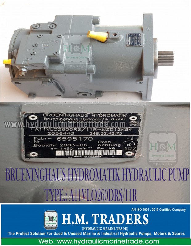 Used PUMP TYPE.: A11VLO260 Hydraulic